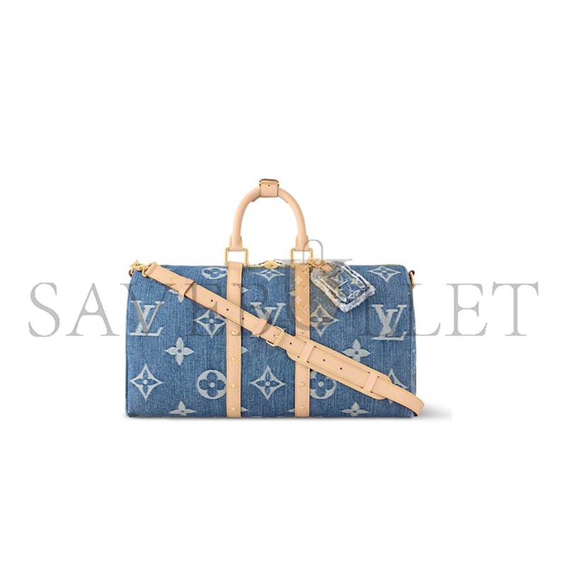 LOUIS VUITTON DENIM KEEPALL BANDOULIERE 50 M24315 (50*29*22cm)